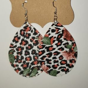 Faux leather earrings